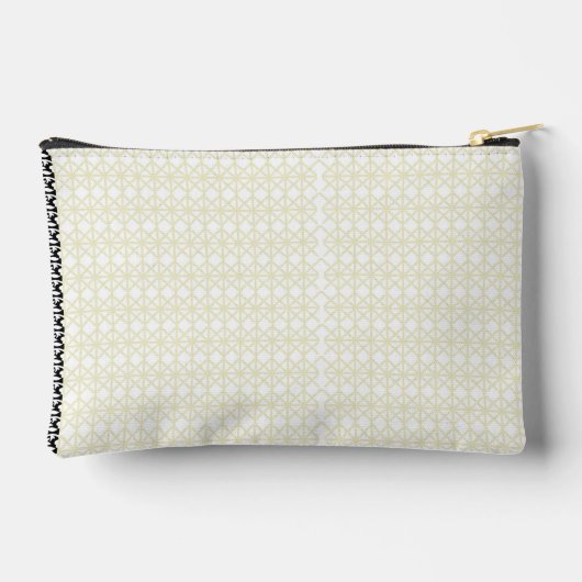 小さな点を持つオレンジ色と黄色の背景 アクセサリーポーチ (裏面)