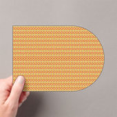 小さな点を持つオレンジ色と黄色の背景 アクリル招待状 (インサイチュ (ポータブル))