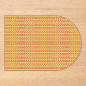 小さな点を持つオレンジ色と黄色の背景 アクリル招待状 (正面)