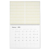 小さな点を持つオレンジ色と黄色の背景 カレンダー (2月 2026)