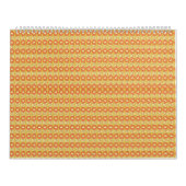 小さな点を持つオレンジ色と黄色の背景 カレンダー (カバー)