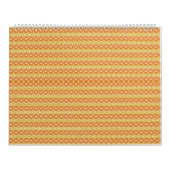 小さな点を持つオレンジ色と黄色の背景 カレンダー (カバー)