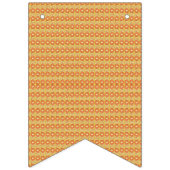 小さな点を持つオレンジ色と黄色の背景 バンティングフラッグ (第1の旗)