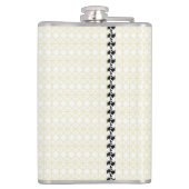 小さな点を持つオレンジ色と黄色の背景 フラスク (裏面)