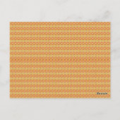 小さな点を持つオレンジ色と黄色の背景 ポストカード (裏面)