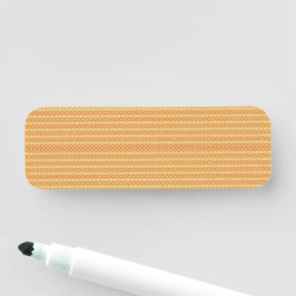 小さな点を持つオレンジ色と黄色の背景 名札