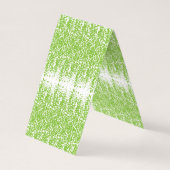 小さな点を持つ緑と白の背景 名刺 (裏面)