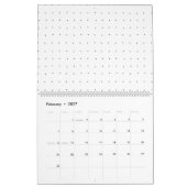 小さな点散乱を特徴とする白い綺麗な背景 カレンダー (2月 2027)