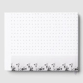 小さな点散乱を特徴とする白い綺麗な背景 ゲストブック (裏面)