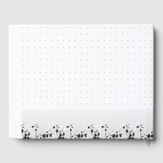 小さな点散乱を特徴とする白い綺麗な背景 ゲストブック (裏面)