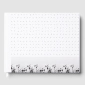 小さな点散乱を特徴とする白い綺麗な背景 ゲストブック (正面)