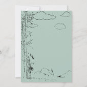 小さな熊が彼の途中にある赤ちゃんシャワー招待状 招待状 (裏面)