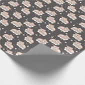 小さな熊が眠っている模様 ラッピングペーパー (角)