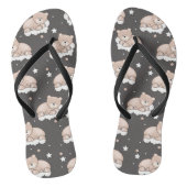 小さな熊の眠りのパターン ビーチサンダル (ソール)