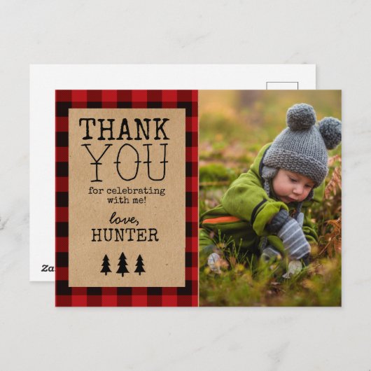 小さな熊の誕生日ありがとうポストカード ポストカード (正面/裏面)