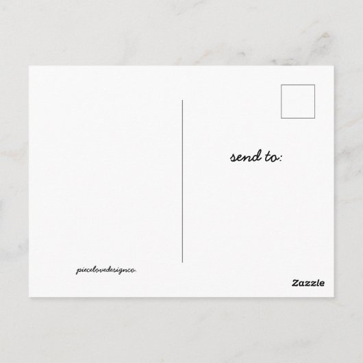 小さな熊の誕生日ありがとうポストカード ポストカード (裏面)