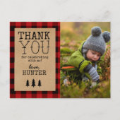 小さな熊の誕生日ありがとうポストカード ポストカード (正面)