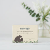 小さな熊の赤素朴ちゃんシャワーおむつラッフルカード エンクロージャーカード (スタンド正面)