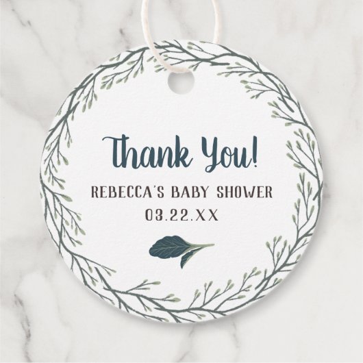 小さな熊の赤素朴ちゃんシャワー フェイバータグ (裏面)