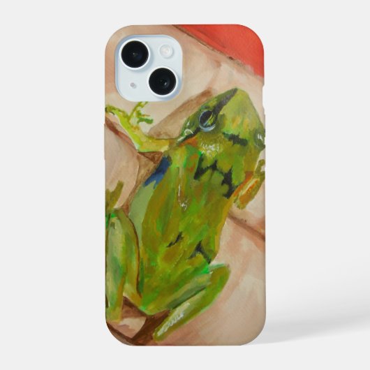 小さな熱帯のカエル iPhone 15ケース (裏面)