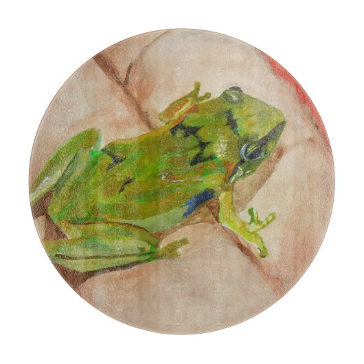 小さな熱帯性カエル カッティングボード (正面)