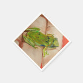 小さな熱帯性カエル スタンダードカクテルナプキン (角)