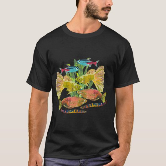 小さな熱帯魚の群れ Tシャツ (正面)