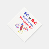 小さな爆竹の性別を明らかにする スタンダードカクテルナプキン (角)