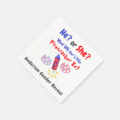 小さな爆竹の性別を明らかにする スタンダードカクテルナプキン (角)