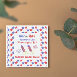 小さな爆竹の性別を明らかにする スタンダードランチョンナプキン