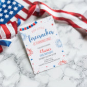 小さな爆竹 |夏の子供の誕生日パーティー 招待状