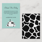 小さな牛の赤ちゃんシャワーはブックリクエストカードをもたらす エンクロージャーカード (正面/裏面)