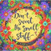 小さな物のおもしろいフローラのインスピレーションを汗をかかない シール (正面)