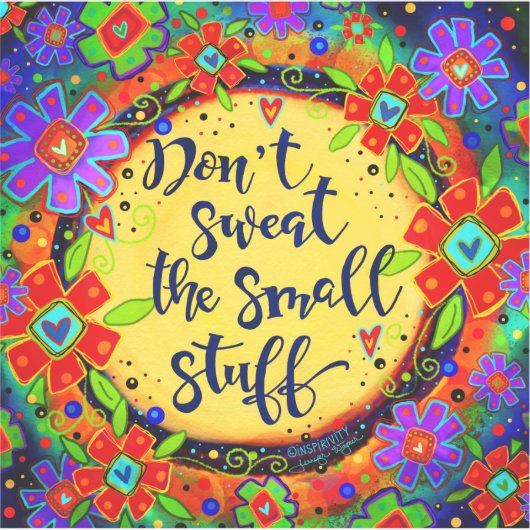 小さな物のおもしろいフローラのインスピレーションを汗をかかない シール (正面)