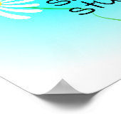 小さな物引用文かわいい花アートを決して汗をかかない ポスター (角)