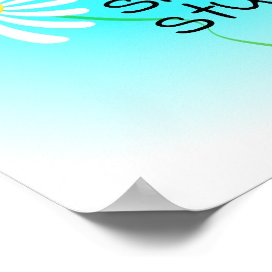 小さな物引用文かわいい花アートを決して汗をかかない ポスター (角)