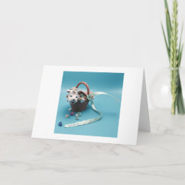 小さな犬とピクニック カード