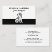 小さな犬に座って | 動物飼養業 名刺 (正面/裏面)