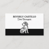 小さな犬に座って | 動物飼養業 名刺 (正面)