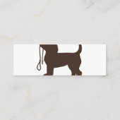 小さな犬のシルエット-背景色を選択 スキニー名刺 (裏面)