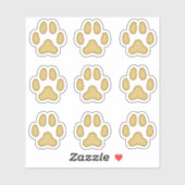 小さな犬の足はtan動物のトラックのステッカーを印刷 シール (シート)