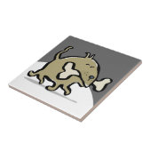 小さな犬、大きな骨 タイル (側面)