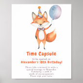 小さな狐のタイムカプセル 1歳の誕生日ポスター ポスター (正面)