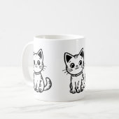 小さな猫たち コーヒーマグカップ (正面左)