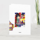 小さな猫とこうもりのハロウィーンカード カード (裏面)