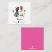 小さな猫のクリスマスカード ノートカード (正面/裏面)