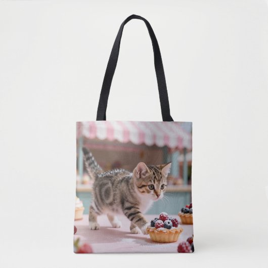 小さな猫のバッグ トートバッグ (正面)