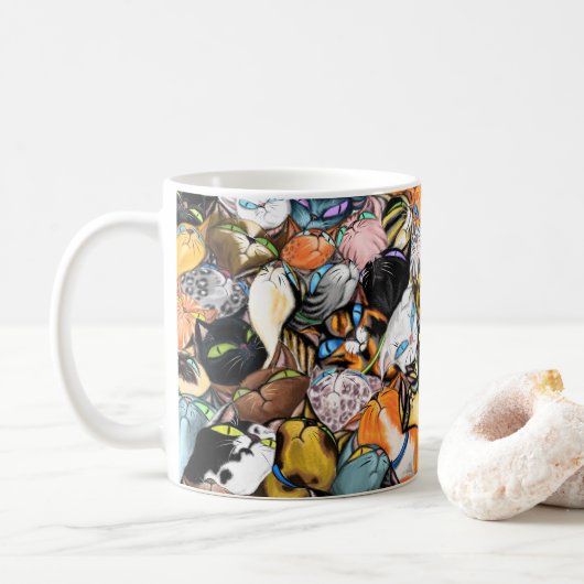 小さな猫のマグカップ コーヒーマグカップ (ドーナツ)