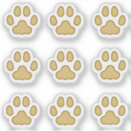 小さな猫の足で丹動物のステッカーをプリント シール