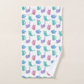 小さな猫タオルセット バスタオルセット (ハンドタオル)